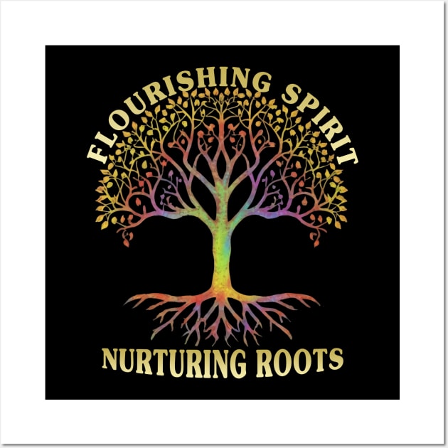 Flourishing Spirit Nurturing Roots Colorful Design Wall Art by TF Brands